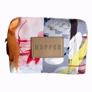 Hopper Multicolor Abstract Print Zippered Bag Pouch